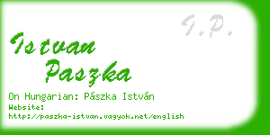 istvan paszka business card